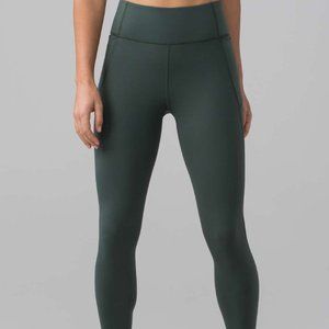 Lululemon Final Lap Crop *23" Dark Forest Size 4